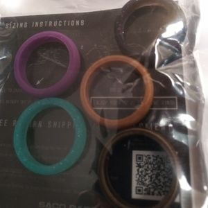 Rubber sports wedding bands/multi